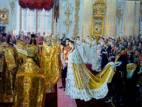 Laurits Tuxen Tuxen Wedding of Tsar Nicholas II Spain oil painting art